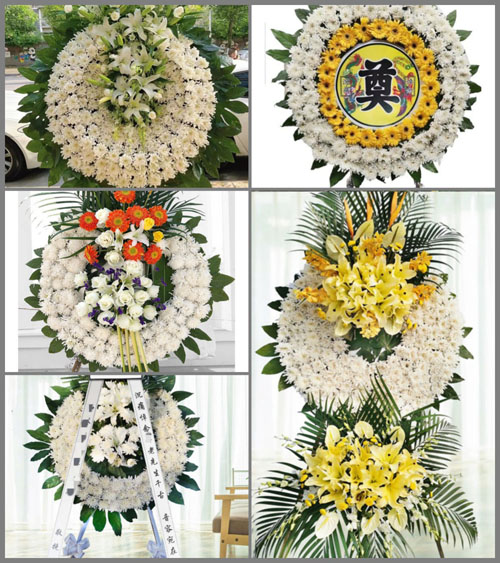 湖北黄冈市黄梅县蔡山镇蔡山村花圈速递